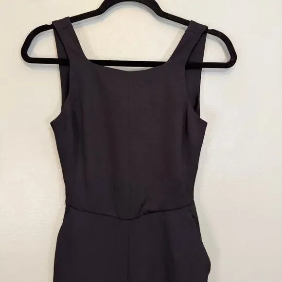 Aritzia Wilfred Ecoulement Tie Back Jumpsuit Womens 0 Black Cropped Wide Leg - Picture 4 of 10